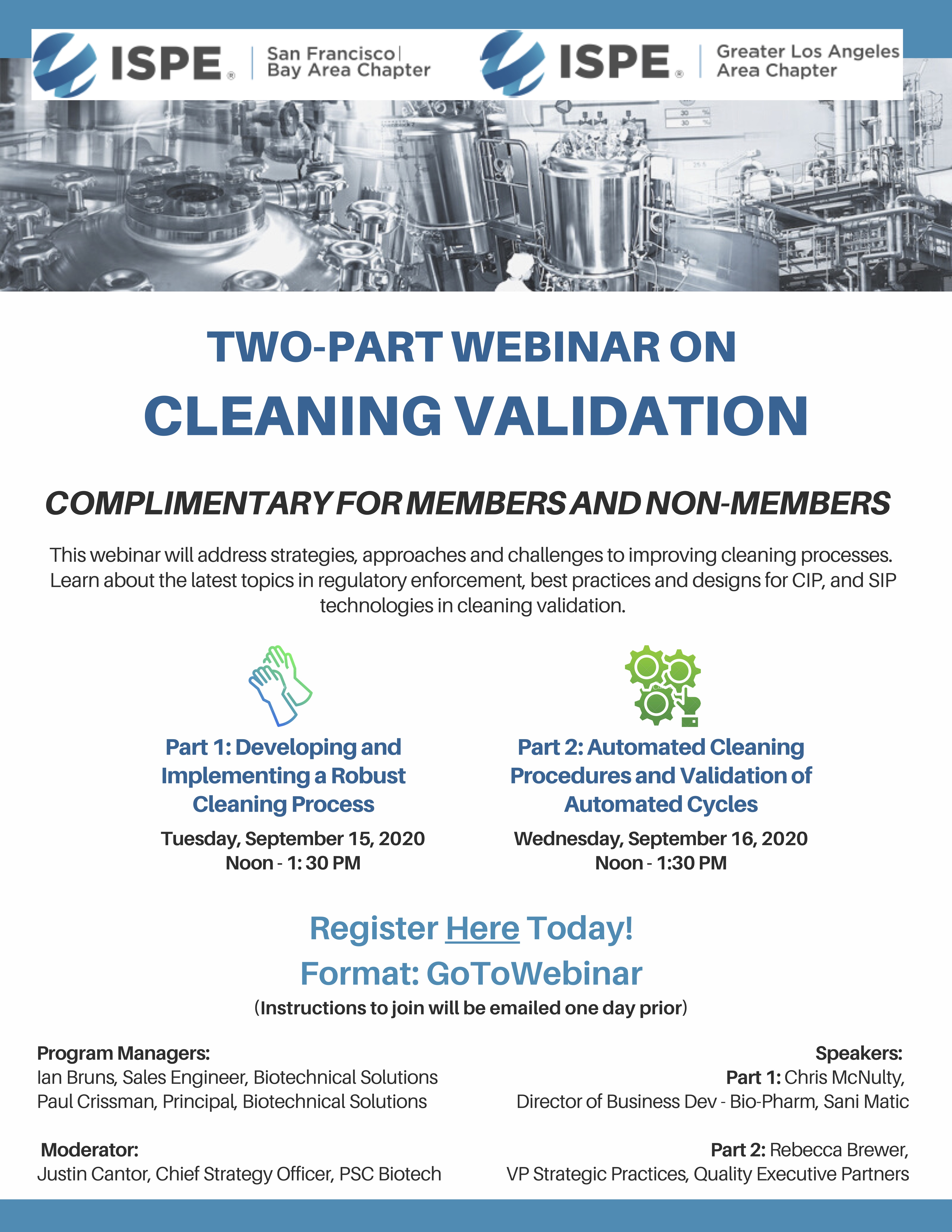 ISPE SF 9-15-20 and 9-15-20 Webinar Info Graphic