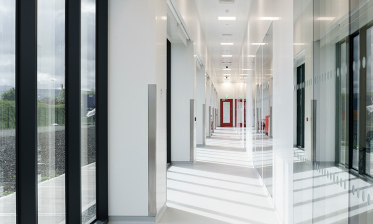 Visitors viewing corridor