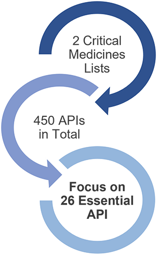 Figure 13: France assessment to prioritize essential APIs