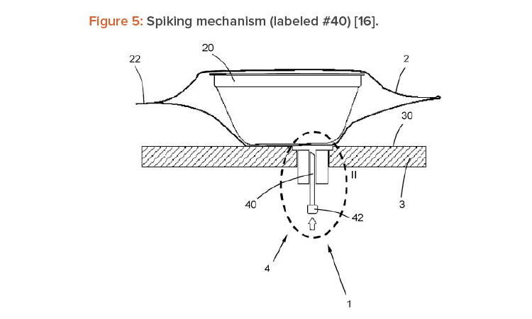 Figure 5: Spiking mechanism (labeled #40) [16].